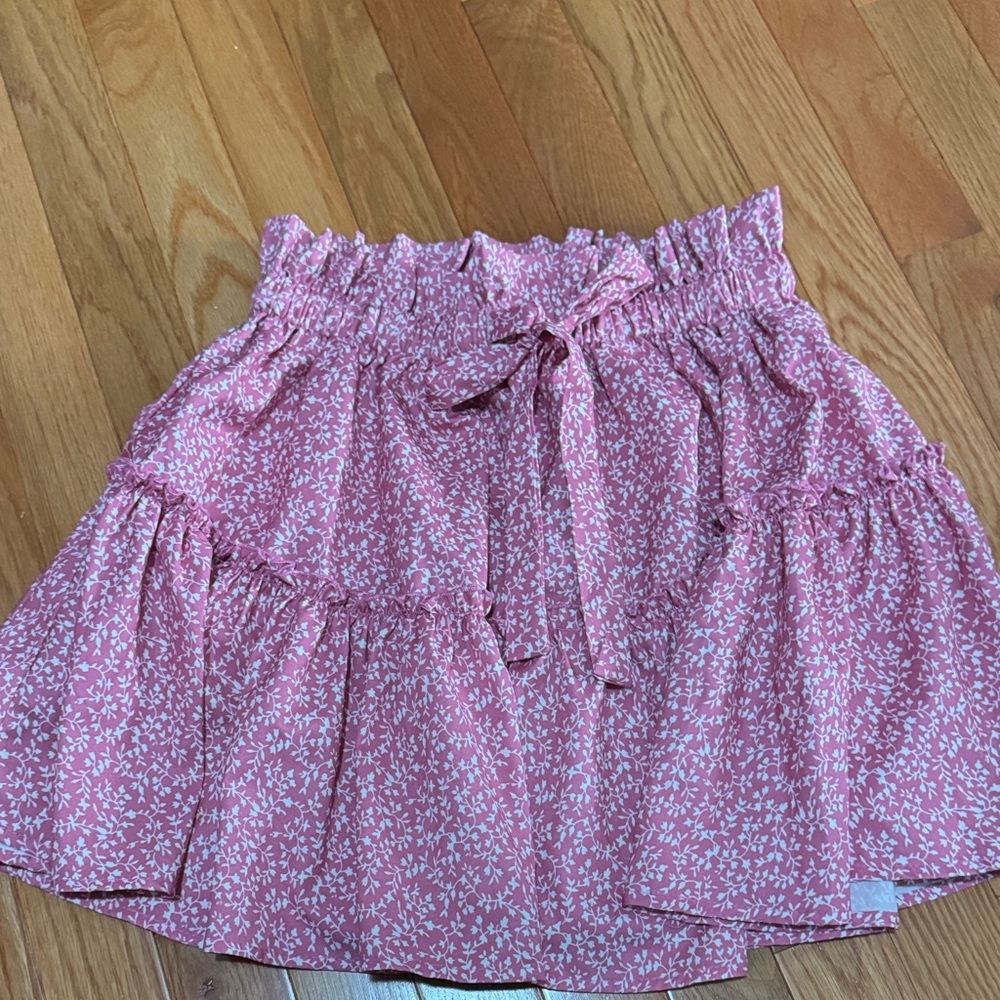 SHEIN Pink Floral A-Line Skirt